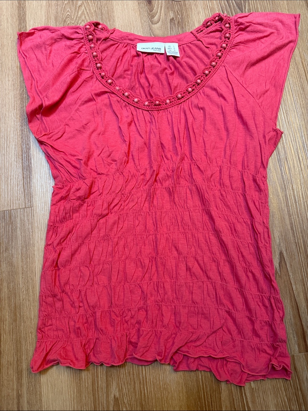 DKNY short sleeve, soft cotton. Size L but fits like a M